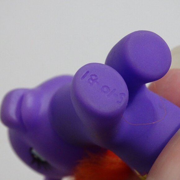 Gi-Go Purple Toy Pony Figurine With Orange Hair Sun Symbol Plastic 2.5 inch - Picture 5 of 6